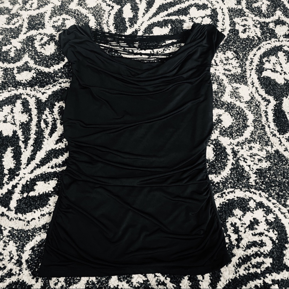A.Byer black open back top medium super sexy